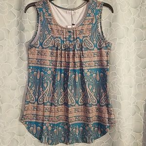 Paisley tunic tank top